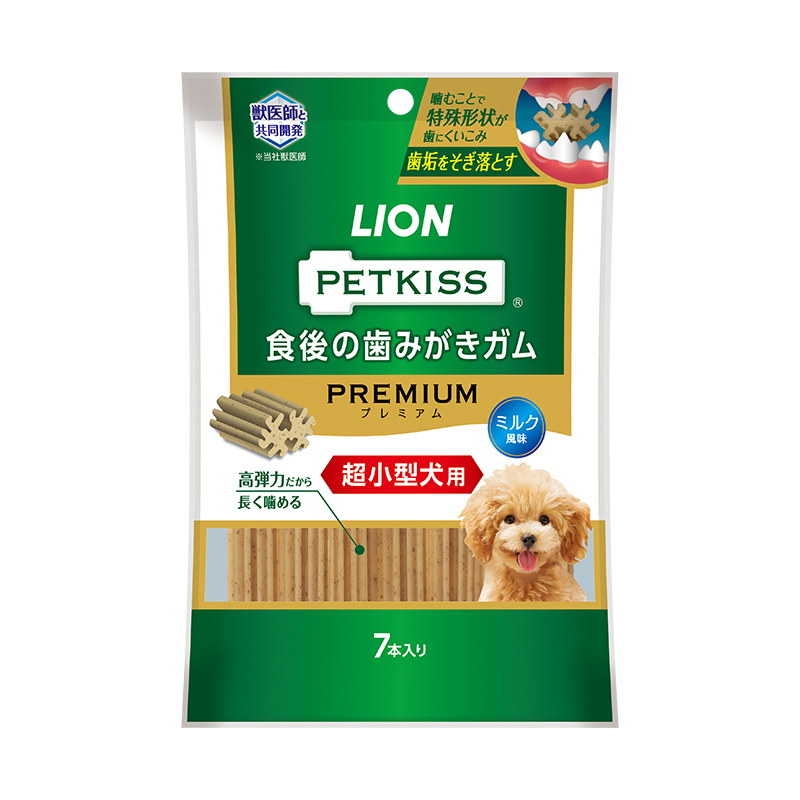 Petkiss 食後の歯みがきガム プレミアム 超小型犬用 ライオン商事株式会社
